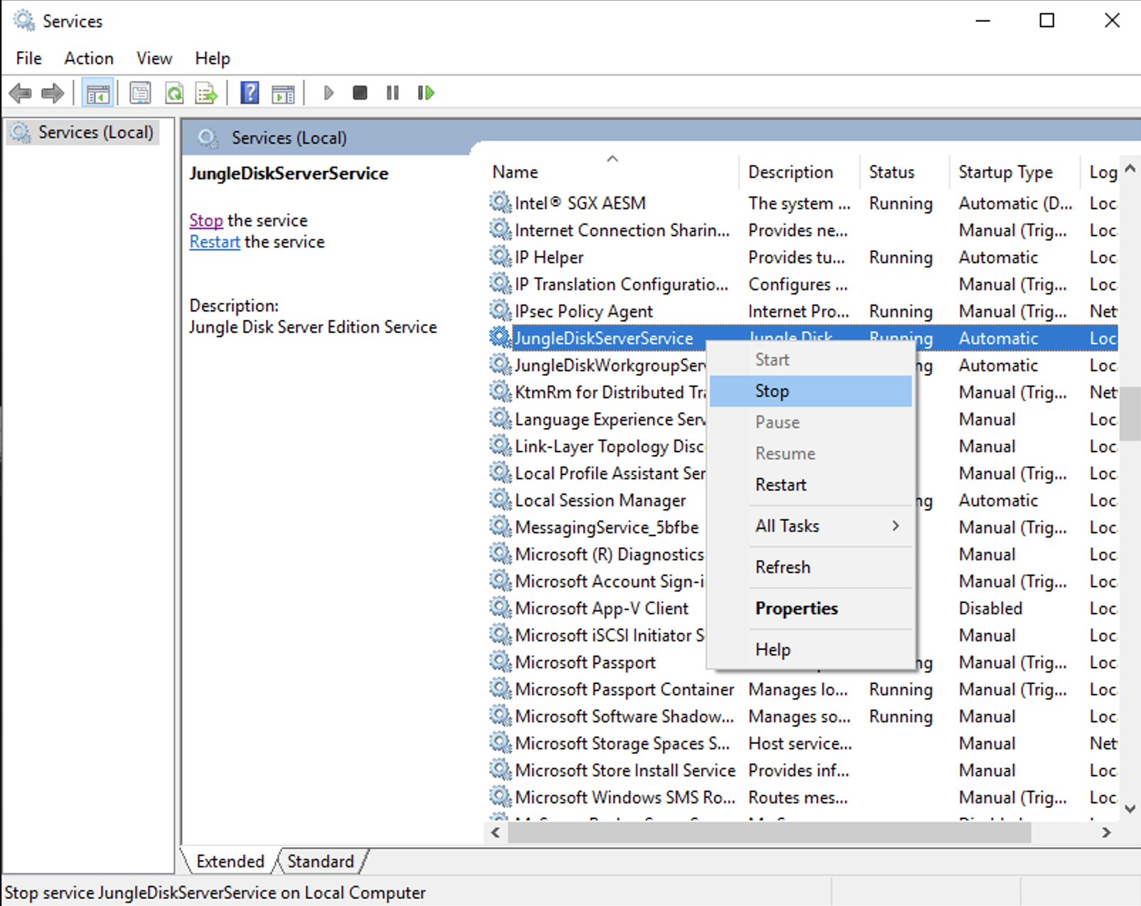 Updating Jungle Disk Server Edition (Windows) – CyberFortress Support
